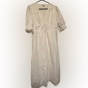 BODEN WHITE LACE MIDI DRESS